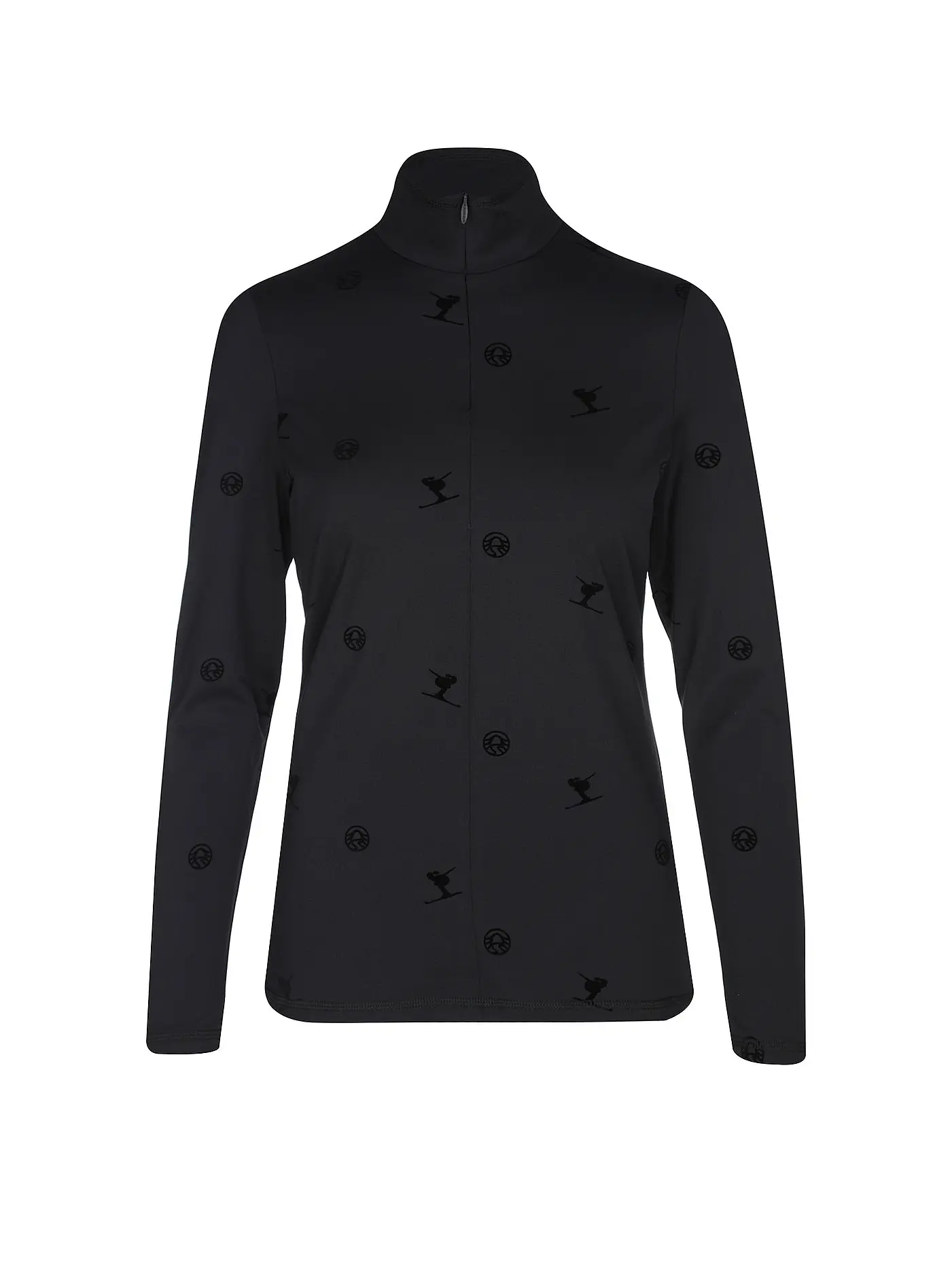 SPORTALM | Damen Unterzieh Zipshirt mit Flock-Print | 